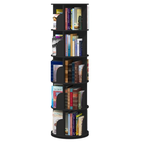 5 Tier 360° Rotating Stackable Shelves Bookshelf Organizer 5 Tier 360° Rotating Stackable Shelves Bookshelf Organizer